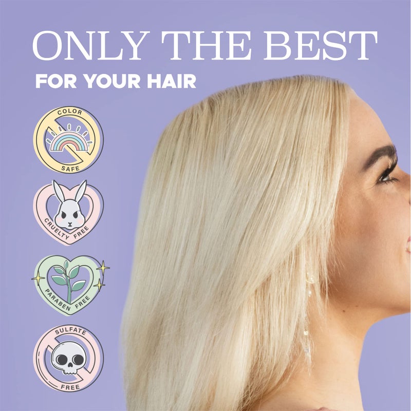 L LUSETA Luseta Purple Shampoo for Women - Blonde, Grey, Color Treated, Curly and Damaged Hair - 16.9oz, Sulfate & Paraben Free - Image 4